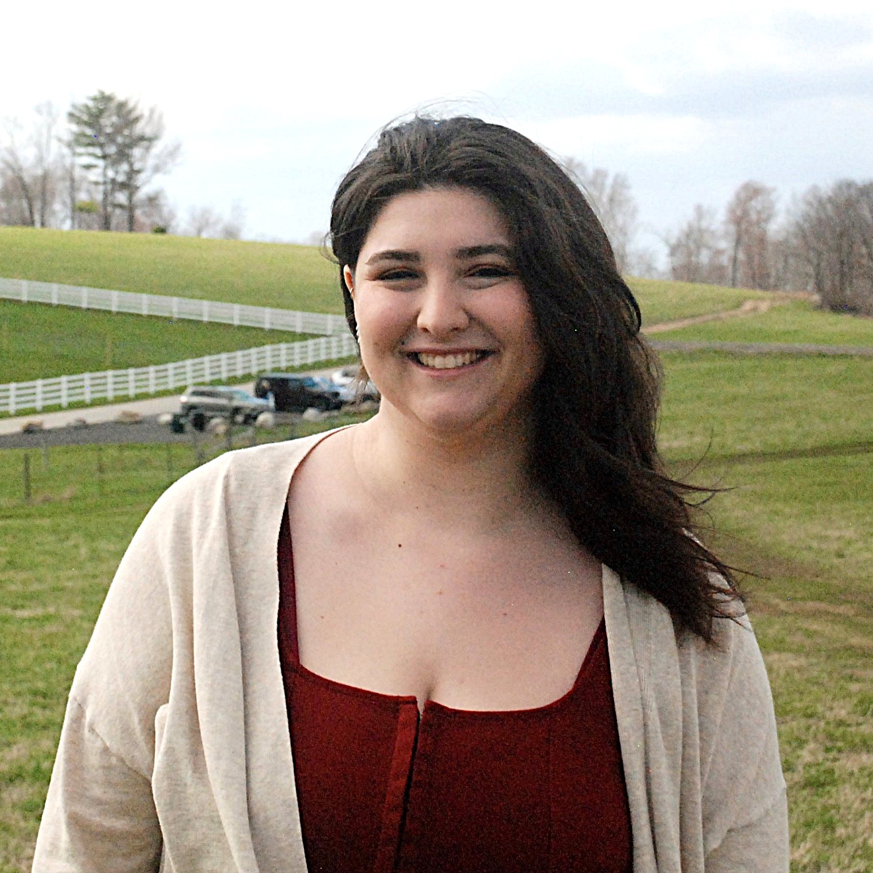 Smiling woman outside